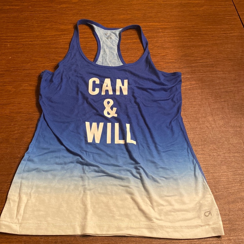Blue tank top Medium